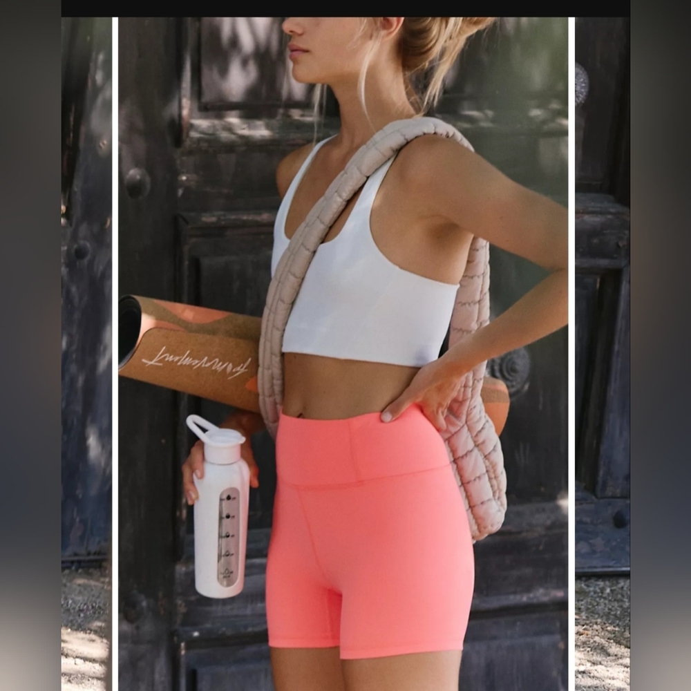 NWT FP Movement Never Better Bike Shorts-Neon Coral-Med